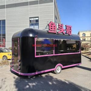 Remorque alimentaire mobile de type food truck carré, standard américain, pour la vente de crème glacée, service personnalisé, cuisine mobile, chariot alimentaire - Product Image 2