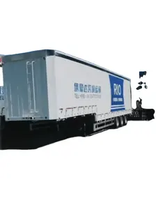 Aanpassen Gordijn Oplegger Dry Van Cargo Box Aanhangwagen Dubbelzijdig Canvas Deur Gooseneck Oem Zijgordijn Trailer