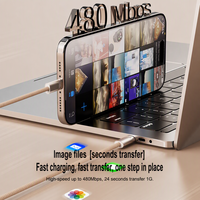 Câble de charge rapide USB-C tressé 240W PD avec puce E-Marker, transfert de données 480 Mbps, 1,2 m, Type-C pour téléphone, tablette, ordinateur portable