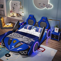 Carro de Corrida de LED Carro de cama Cama Twin para bebês com