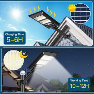 Lampadaire Solaire LED Extérieur en Aluminium Moulé Sous Pression, Étanche IP65, Haute Qualité, Réglable, 200W 300W 400W, pour Jardin, Vente en Gros - Product Image 5