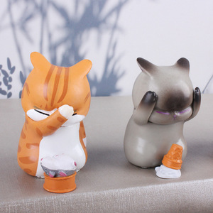 Set di 9 Pezzi Decorativi di Simpatici Gattini Cartoon in PVC, Statuette di <span class=keywords><strong>Gatti</strong></span> in Azione - Product Image 4