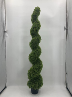 Arbre en spirale artificiel en buis, topiaire, décoration intérieure, jardin, plante artificielle en pot, certifié UV, décoration d'hôtels