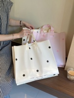 Precio de fábrica Logotipo personalizado Impreso Plástico Troquelado Gracias Carrier Compras Embalaje Bolsas de plástico Embalaje Gaement