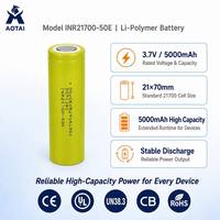 Baterai Li-ion Isi Ulang Kapasitas Tinggi Khusus 21700 5000mAh 3.7V dengan Konektor JST untuk Penyimpanan Energi Power Bank