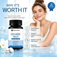 Vente en gros, fabricant OEM, flacon, pot, sachet, emballage en blister, pack de voyage, comprimés de collagène
