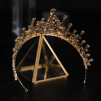 Couronne de mariée en alliage avec strass pour concours de beauté, idéale pour mariage et anniversaire (vente en gros)