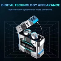 Écouteurs sans fil intra-auriculaires pour jeux électroniques, gadgets, écouteurs avec lumière LED HiFi, commande tactile, casques sans fil M45