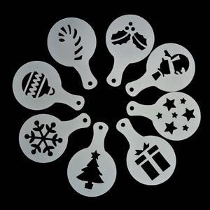 Plantillas de PP personalizadas para pintar y decorar pasteles de café, moldes de barista para cupcakes, tartas, mousse y capuchino - Product Image 1