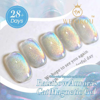 Angel Tears Rainbow Cateye Vernis à ongles OEM Bouteille Logo personnalisé Large lumière Magnétique Cat Eye Led Gel Polish