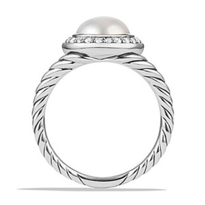 Elegante Anello di Fidanzamento Ispirato alle Perle, Gioiello Minimalista alla Moda, Anello Statement per Donne - Product Image 6