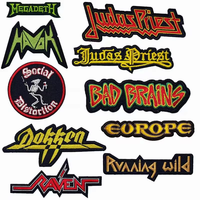 Punk Style Rock Roll brodé métal bande patchs personnalisé en gros broderie Patch pour sweats à capuche vêtements vêtement accessoire