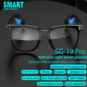 Lunettes intelligentes SG-19 Pro, anti-ultraviolets et anti-transpiration, avec assistant personnel et fonction de lecture musicale, deux verres pour le jeu et la mode - Product Image 4