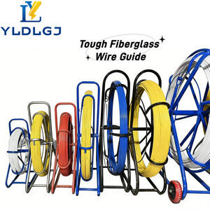 Tire-fils YILI en <span class=keywords><strong>fibre</strong></span> de verre haute résistance 11mm 12mm 14mm avec support à roulettes pour la pose de conduites souterraines – Idéal pour les entrepreneurs - Product Image 2