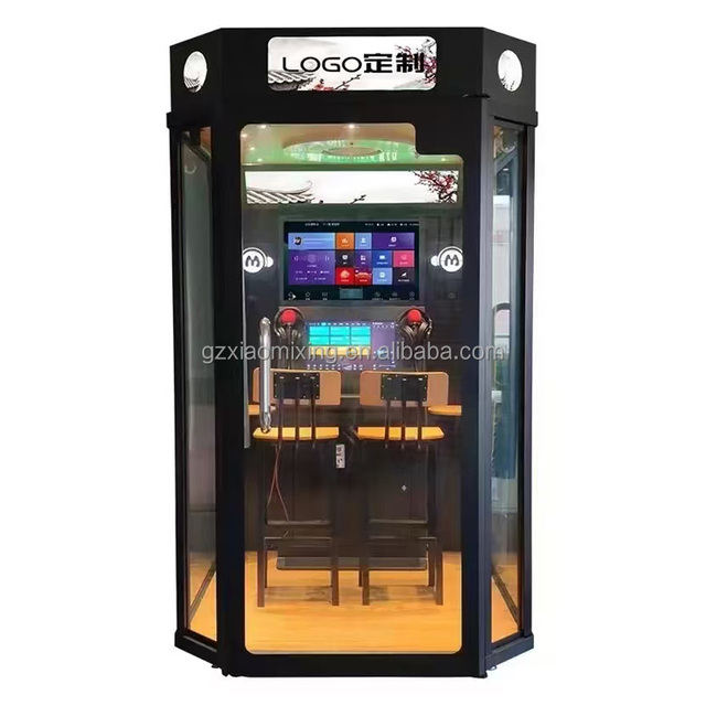 Mini KTV Indoor Arcade Machine 110V/220V Modular Metal Plastic 2-Player Karaoke Game Booth Coin Operated Bill Acceptor