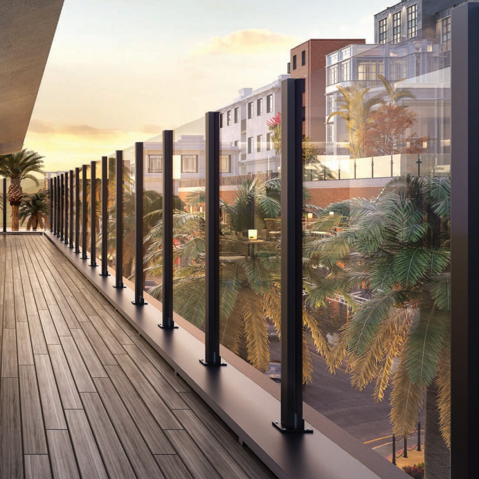 Glass Railing Handrail and Balustrade for