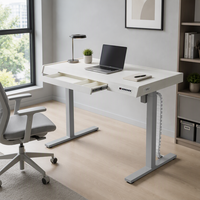 Bureau debout électrique réglable en hauteur avec interface de charge sans fil pour le bureau à domicile