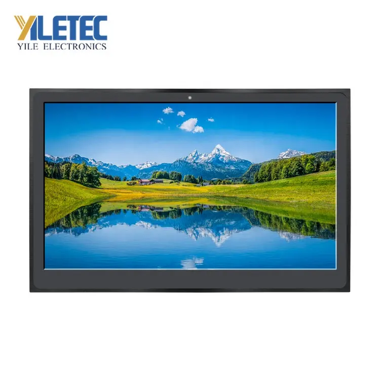 YL-133MCT4K 13/15/17/21 인치 금속 하우징 디자인 모니터 방수 산업용 LCD 지원 정전식 터치 패널 높은 밝기