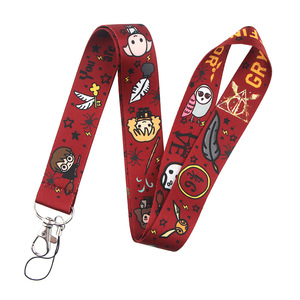 Cordón de teléfono móvil de dibujos animados mágicos Etiqueta de tarjeta de identificación Cordón de poliéster <span class=keywords><strong>Harry</strong></span> Rojo Negro - Product Image 6