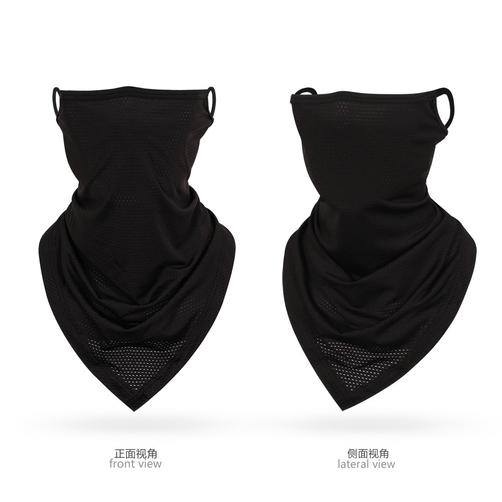 Vendaje triangular con bucle de oreja negro puro