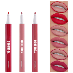 MLM Customizable Lip Liner Pencil Pink Tube Design 4 Colors Velvet Matte Smudge Proof Long Wear Lip Cosmetic - Product Image 1