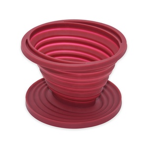 Goutte-à-goutte en Silicone réutilisable, 1 pièce, support de filtre en forme de cône, pliable Pour brassage froide, cafetière - Product Image 2