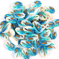 10 pièces de perles d'espacement en coquillage de tortue bleu naturel de 10 à 20 mm, coquillages de mer, bricolage pour la fabrication de bijoux, bracelets en coquillages
