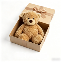 Porte-clés en peluche ours brun personnalisé OEM ODM en coton doux pour filles avec logo personnalisé