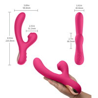 Masturbateur double vibrateur AV Stick pour adulte, 10 fréquences, rechargeable par USB, non lubrifié, sans latex, pour femme