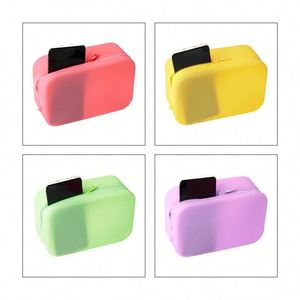 Large Capacity Eco-Friendly Water Resistant Durable Portable Silicone Zipper Closure Fashion <b>Makeup</b> Storage Bag - Product Image 3