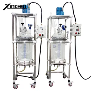 XINCHEN personalizou reator de vidro revestido de dupla camada industrial química 5L/50L/100L/200L com bom preço