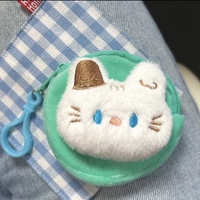 Portefeuilles en peluche personnalisés en forme d'animal de haute qualité porte-monnaie en peluche de chat de dessin animé pour un usage quotidien