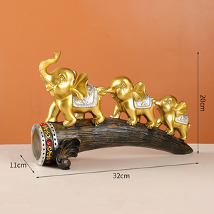Éléphant moderne européen Une <span class=keywords><strong>famille</strong></span> de trois porche Cave à vin Table Salon Décoration de la maison Cadeaux créatifs - Product Image 6