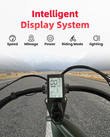 Vélo électrique à 7 vitesses, puissance de pointe du moteur 750W, 48V, pneus tout-terrain de 26*4 pouces, vélo électrique pour les trajets en ville