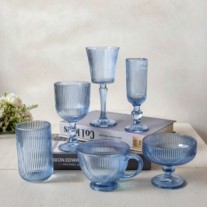 גלידת פסים זכוכית יין זכוכית דפוס שמפניה זכוכית זכוכית סט סט כלים סגנונות שונים צבע כוסות קוקטייל גובלטים - Product Image 1