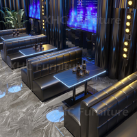 Ensemble de sièges de stand personnalisés, canapé en cuir moderne, structure métallique, mobilier commercial pour restaurant, bar, café, salon, boîte de nuit