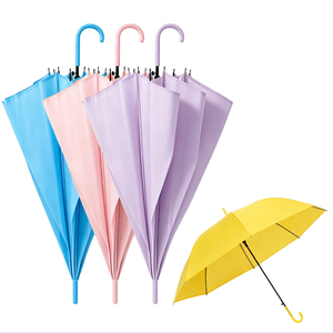 Custom Logo J-Hook Handle Straight Rain <b>Umbrella</b> <b>Windproof</b> Customized Branded Promotional <b>Umbrellas</b> - Product Image 1