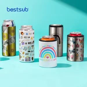 Bestsub Top Sale Tumbler Mugs Skinny Insulated Stainless Steel Can Cooler Sublimation Can Coozies Skinny Cups For Sublimation