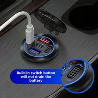 Adaptateur allume-cigare double USB deux-en-un pour voiture et moto, chargeur rapide 12V pour véhicules électriques et téléphones