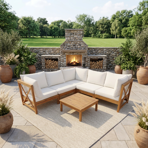 Modern Traditional Chesterfield Wood Sofa Bed Set Apartment Villa Hotel Outdoor Living Room Furniture Foldable Modular - Product Image 1