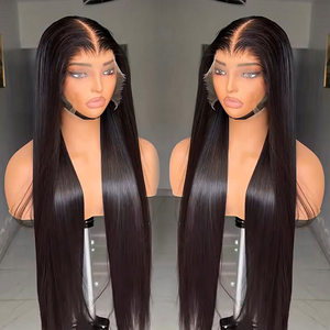 Peluca frontal de encaje transparente HD de cabello humano brasileño virgen con cutícula alineada y cabello de bebé para mujeres afroamericanas, económica - Product Image 2