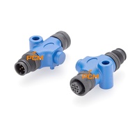 Terminador en Línea NMEA 2000 010-11096-00 M12 Código A Adaptador Micro-change de 5 Pines Macho a Hembra para CAN Bus CANOpen DeviceNet