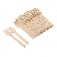 Ensemble de couverts jetables en bois naturel, vaisselle compostable pour les mariages et la restauration zéro déchet
