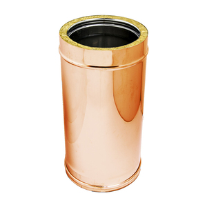 Fabriqué en Italie, acier inoxydable de haute qualité 316/cuivre, tube linéaire de 500 mm de long, sections de cheminée droites - Product Image 1