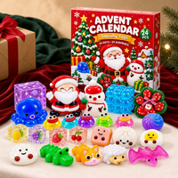 Édition Spatiale de Noël avec 24 Jouets Squishy Fidget en Boîte Mystère pour Enfants – Cadeaux de Noël et Amusement