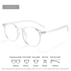 สไตล์ญี่ปุ่น TR90 แว่นตากรองแสงสีฟ้าทรงกลมสำหรับงานคอมพิวเตอร์พีซีน้ำหนักเบาเป็นพิเศษกรอบธุรกิจ 30035 สำหรับทุกเพศ RX HD - Product Image 4