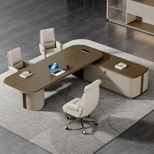 <span class=keywords><strong>Scrivania</strong></span> Direzionale Moderna a L per CEO e Manager, Grande <span class=keywords><strong>Scrivania</strong></span> Premium di Alta Gamma per Ufficio con Cassetti - Product Image 3