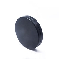 Pot en aluminium noir de 2 onces avec couvercle coulissant, récipient de stockage de baume en métal peu profond, boîte en étain