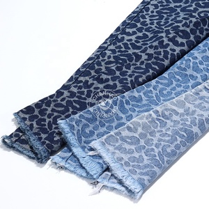 10.5 oz Chất lượng cao vải denim bán buôn báo in màu Xanh 80% bông <span class=keywords><strong>Jacquard</strong></span> denim vải cho quần jean - Product Image 5