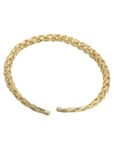 Collar Hasli Redondo Cruzado Chapado en Oro Hecho a Mano para Mujer, Joyería Étnica Tradicional, Gargantilla, Accesorios para Fiesta - Product Image 4